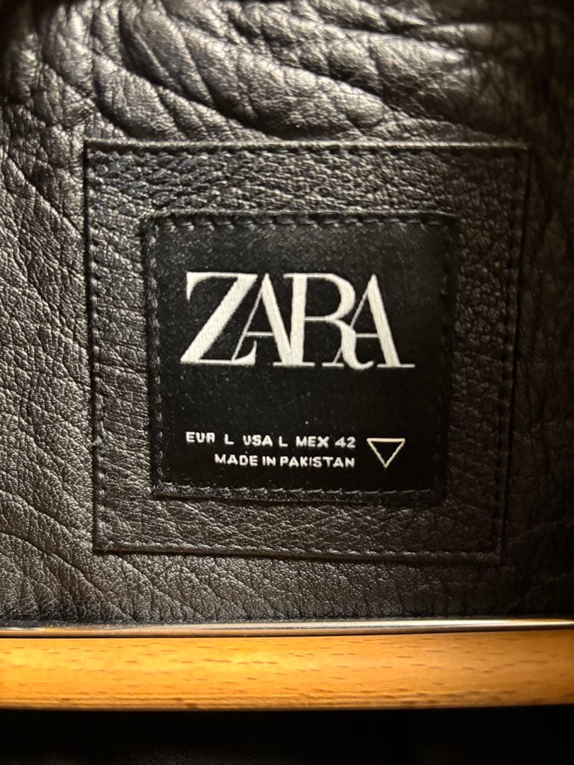【値下げ】ZARA レザー スタジャンジャケット Lサイズ