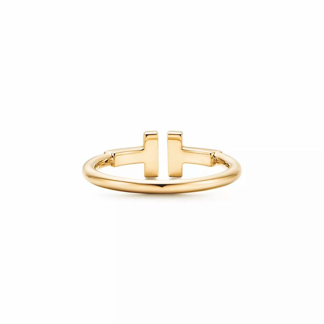 TIFFANY│T ワイヤー リング イエローゴールド