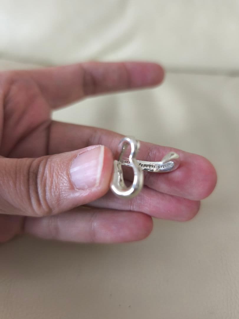 美品Tiffany&Co. ティファニー オープンハート リング シルバー 指輪