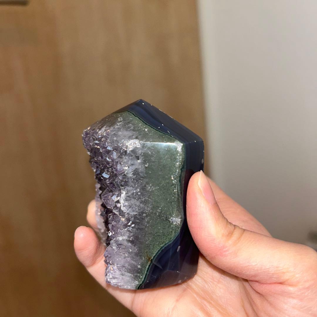 アメジスト 瑪瑙 タワー 大きめサイズ 326g 天然石 結晶
