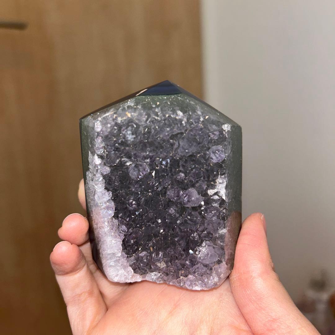 アメジスト 瑪瑙 タワー 大きめサイズ 326g 天然石 結晶