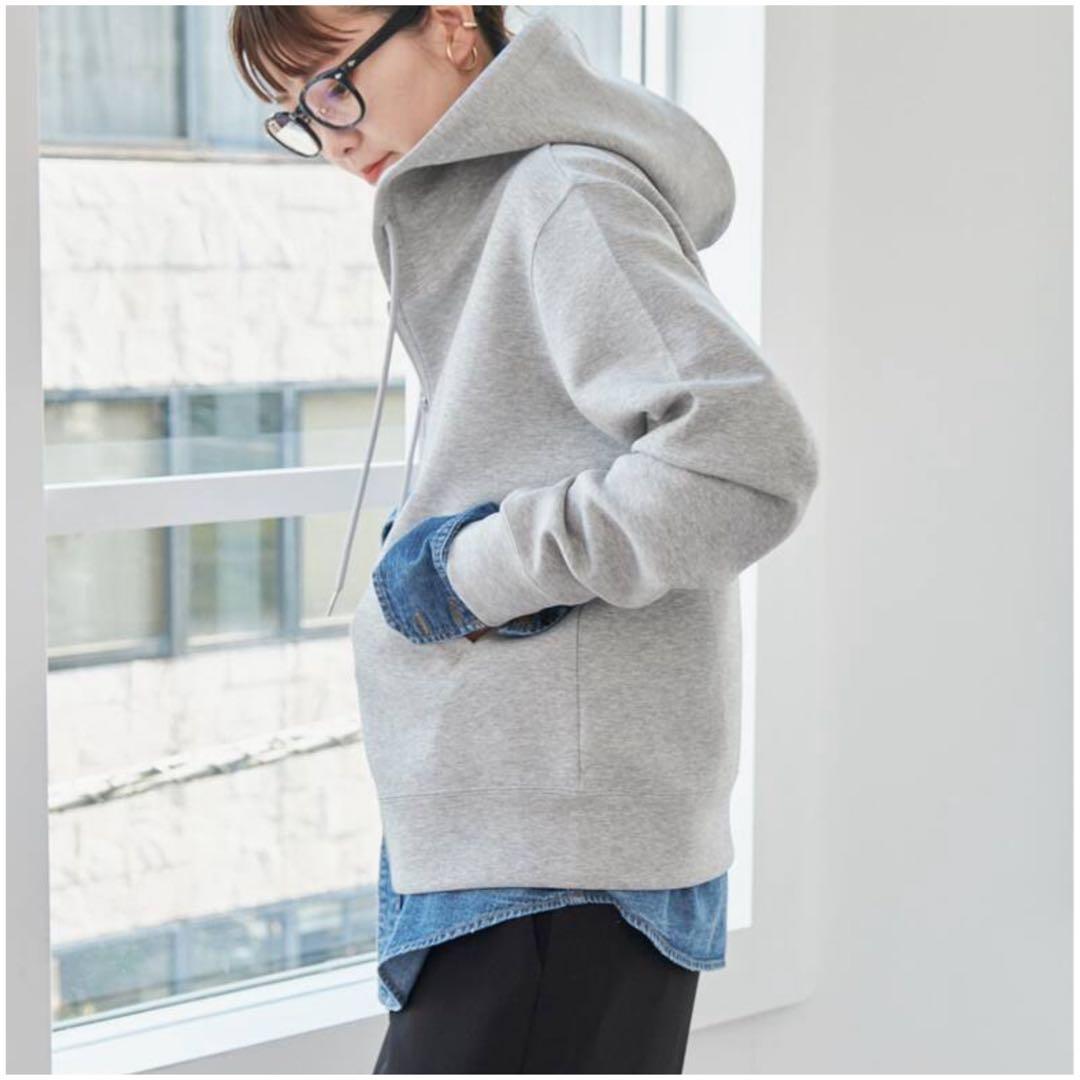 未使用【Spick & Span】 ストレッチジップフードパーカー フーディ