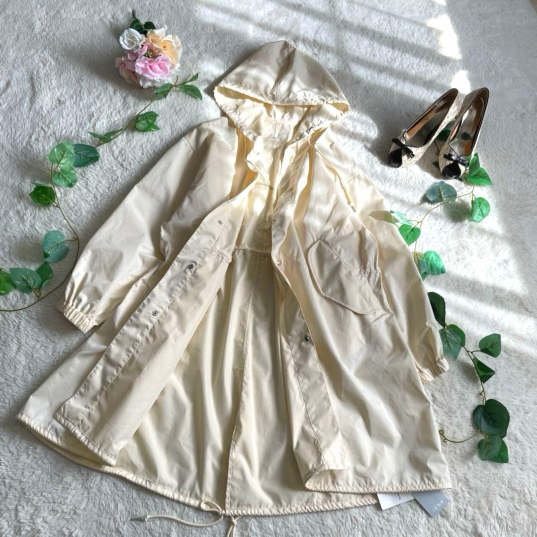 新品☆IENA 2021AW コットン ナイロン スノーパーカー 38 クリーム