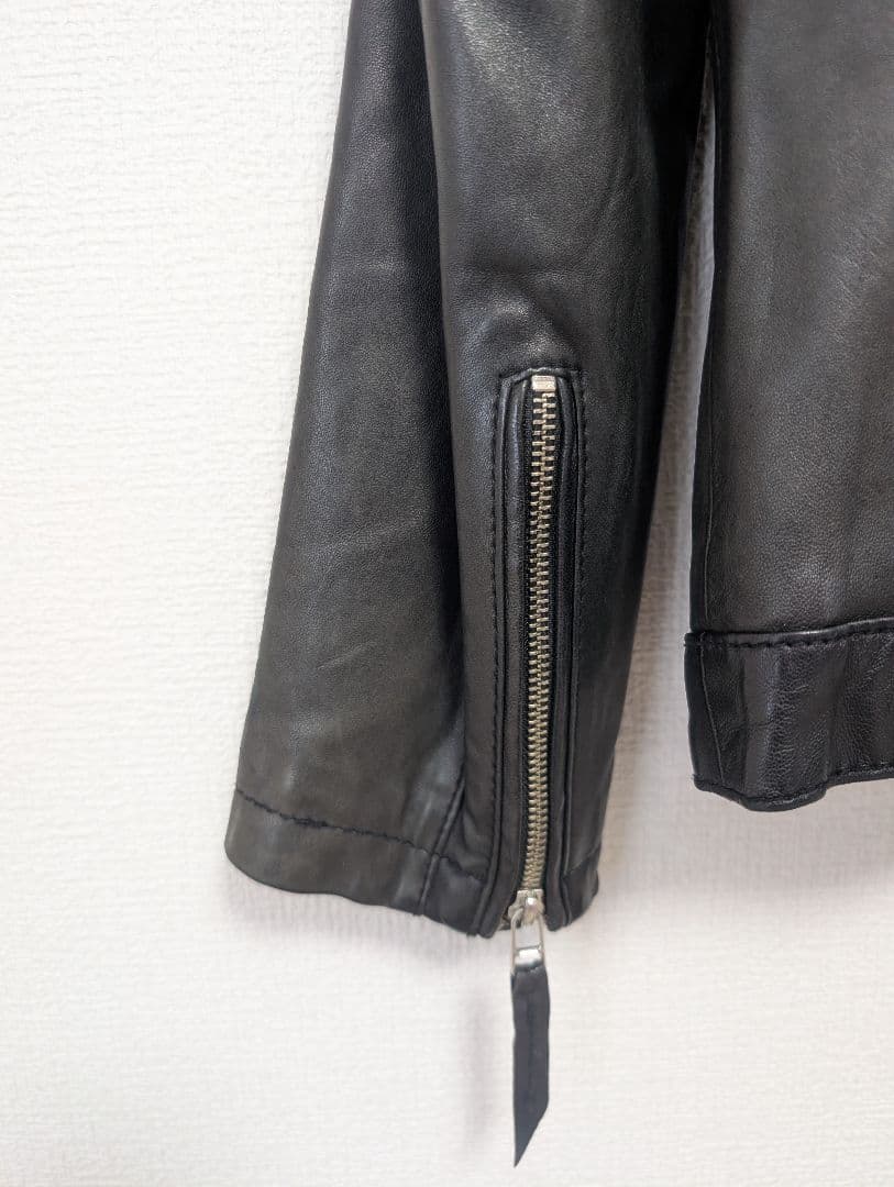【MEN'S BIGI　Collective】羊革 レザージャケット ブラック