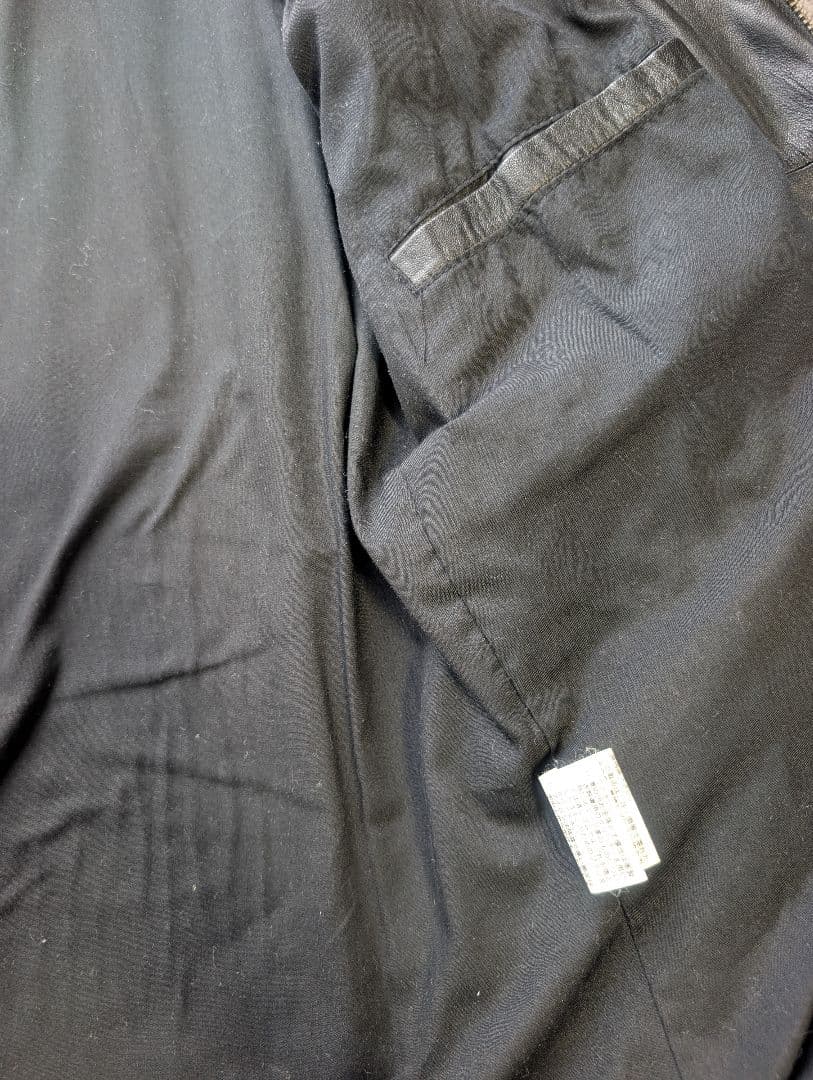 【MEN'S BIGI　Collective】羊革 レザージャケット ブラック