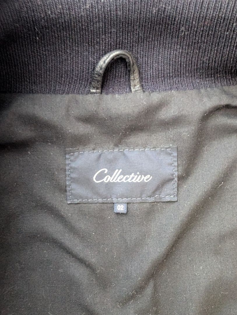 【MEN'S BIGI　Collective】羊革 レザージャケット ブラック
