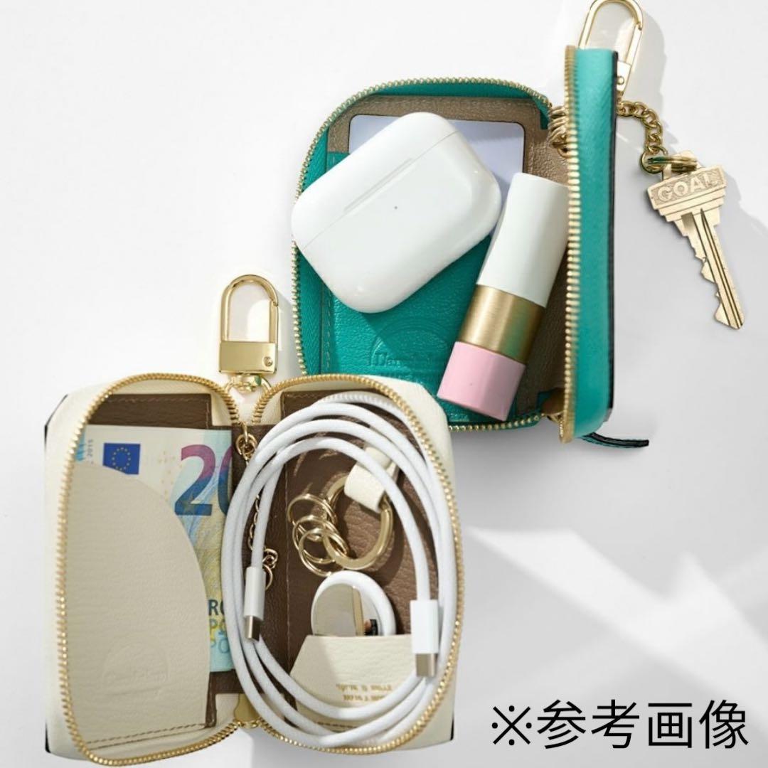 2285【新品 定価2.2万円】ラルコバレーノ★スマートWキーケース★ブラウン★