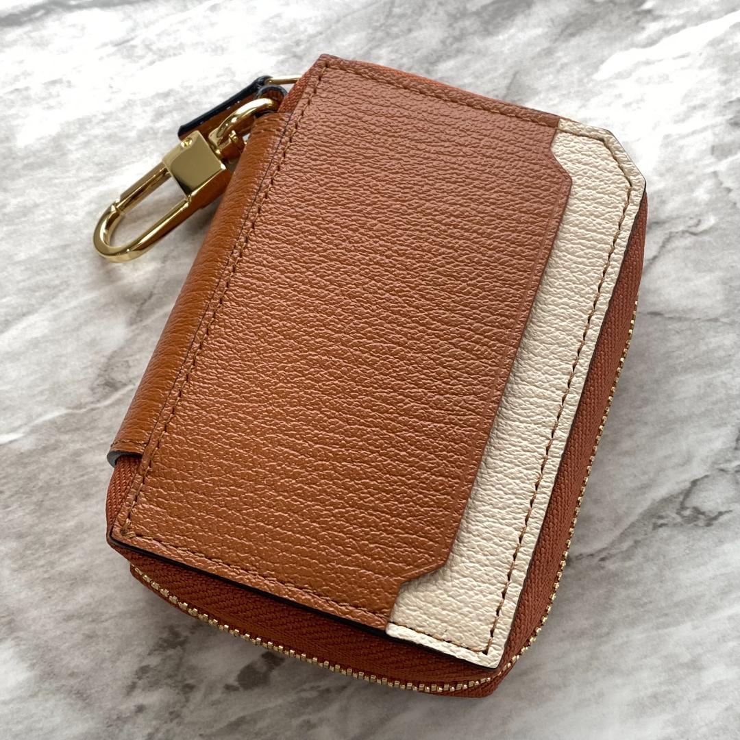 2285【新品 定価2.2万円】ラルコバレーノ★スマートWキーケース★ブラウン★