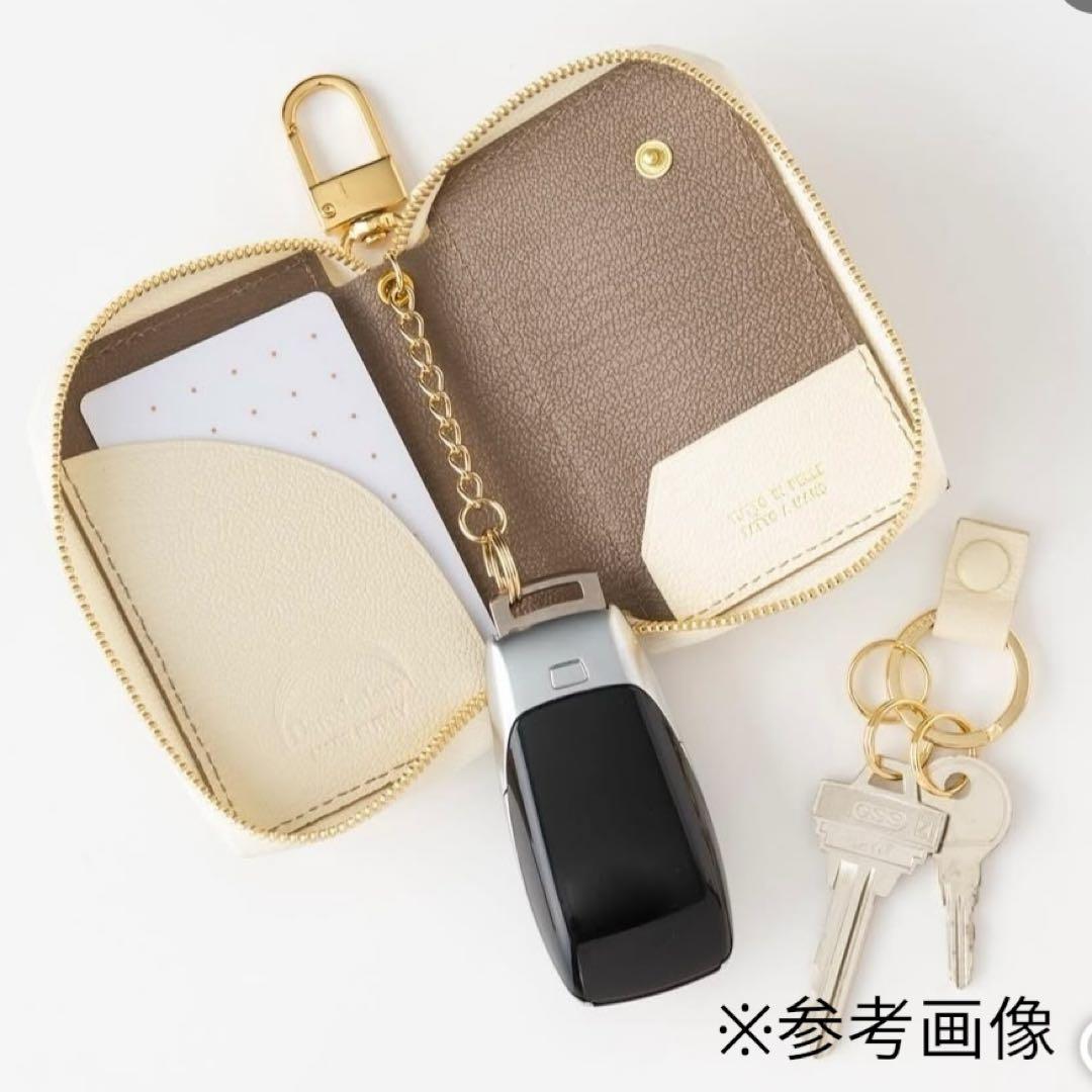 2285【新品 定価2.2万円】ラルコバレーノ★スマートWキーケース★ブラウン★