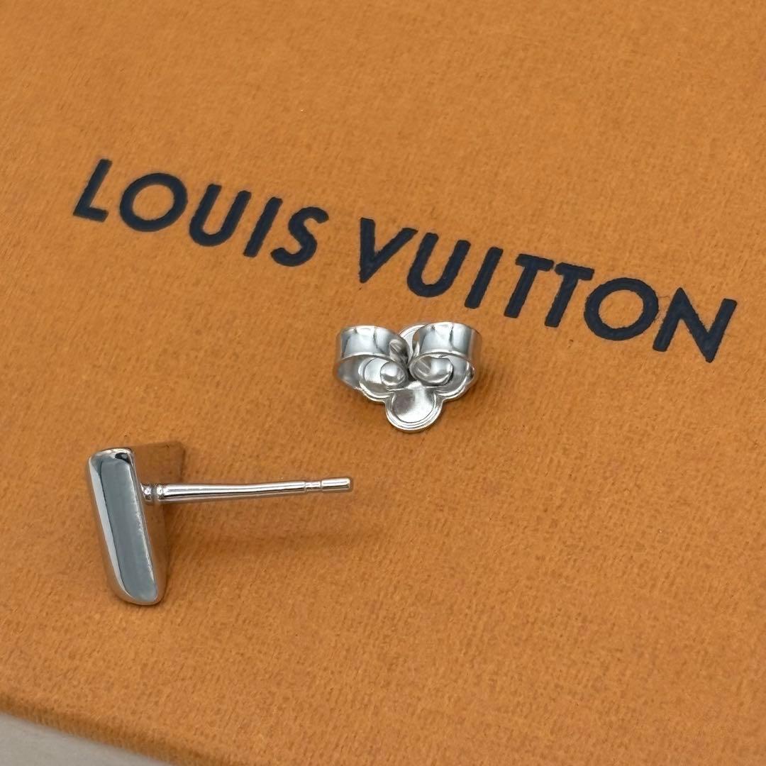 ルイヴィトン　エセンシャル V　ピアス　シルバー　片耳