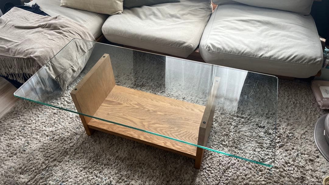 ゆか様購入予定 MOMO NATURAL GLASS LOW TABLE
