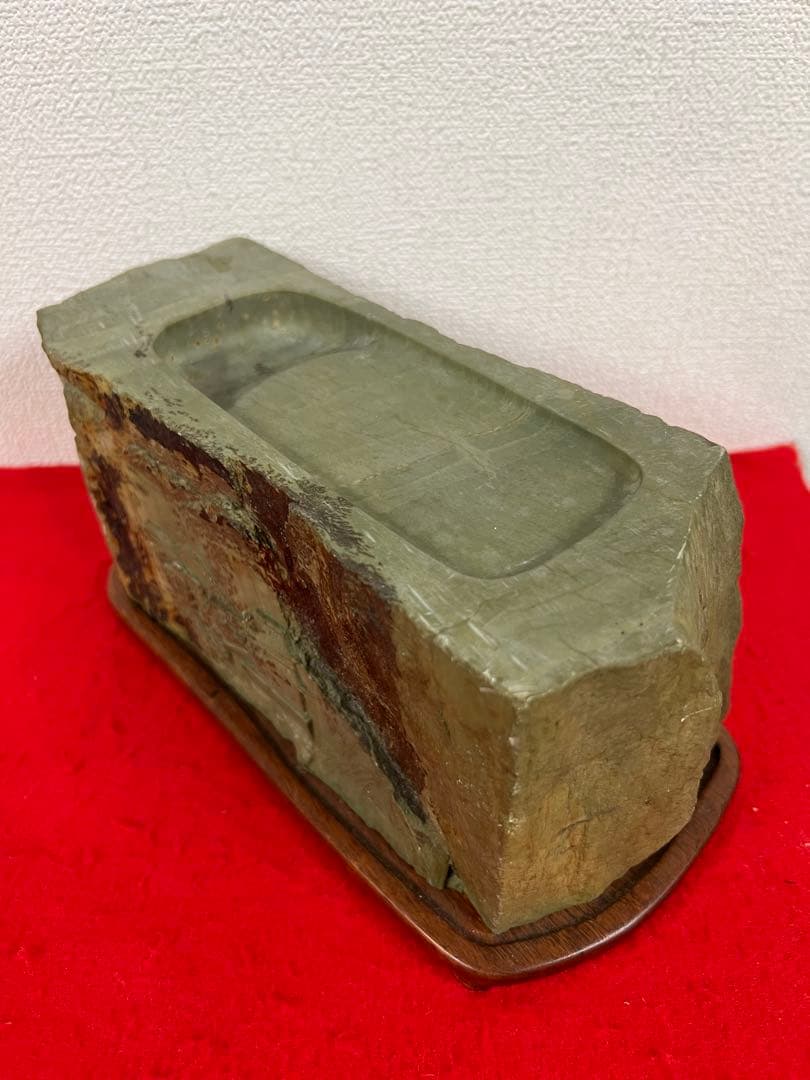 文房具 古物 緑端名硯 書　時代物　西X--63