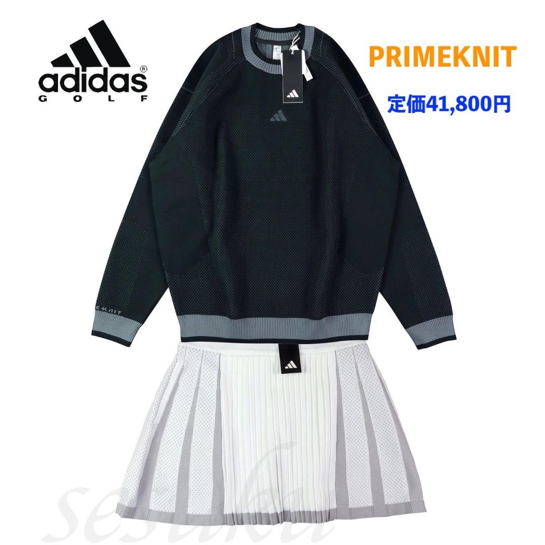 【M】定価41,800円 アディダスゴルフ セーター&フレアースカート 黒白