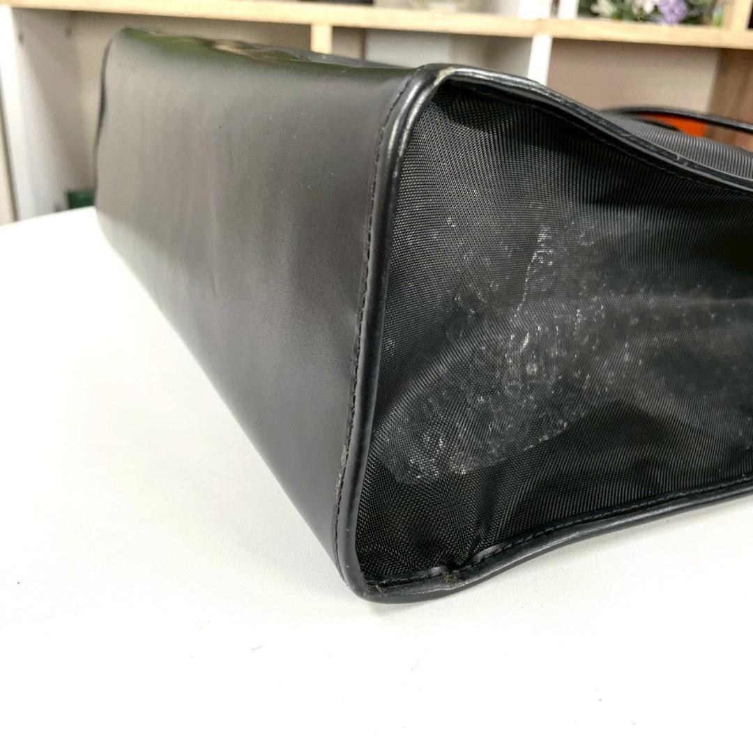 未着用 OLD FENDI ズッカ レザー メッシュ トートバッグ A4収納可