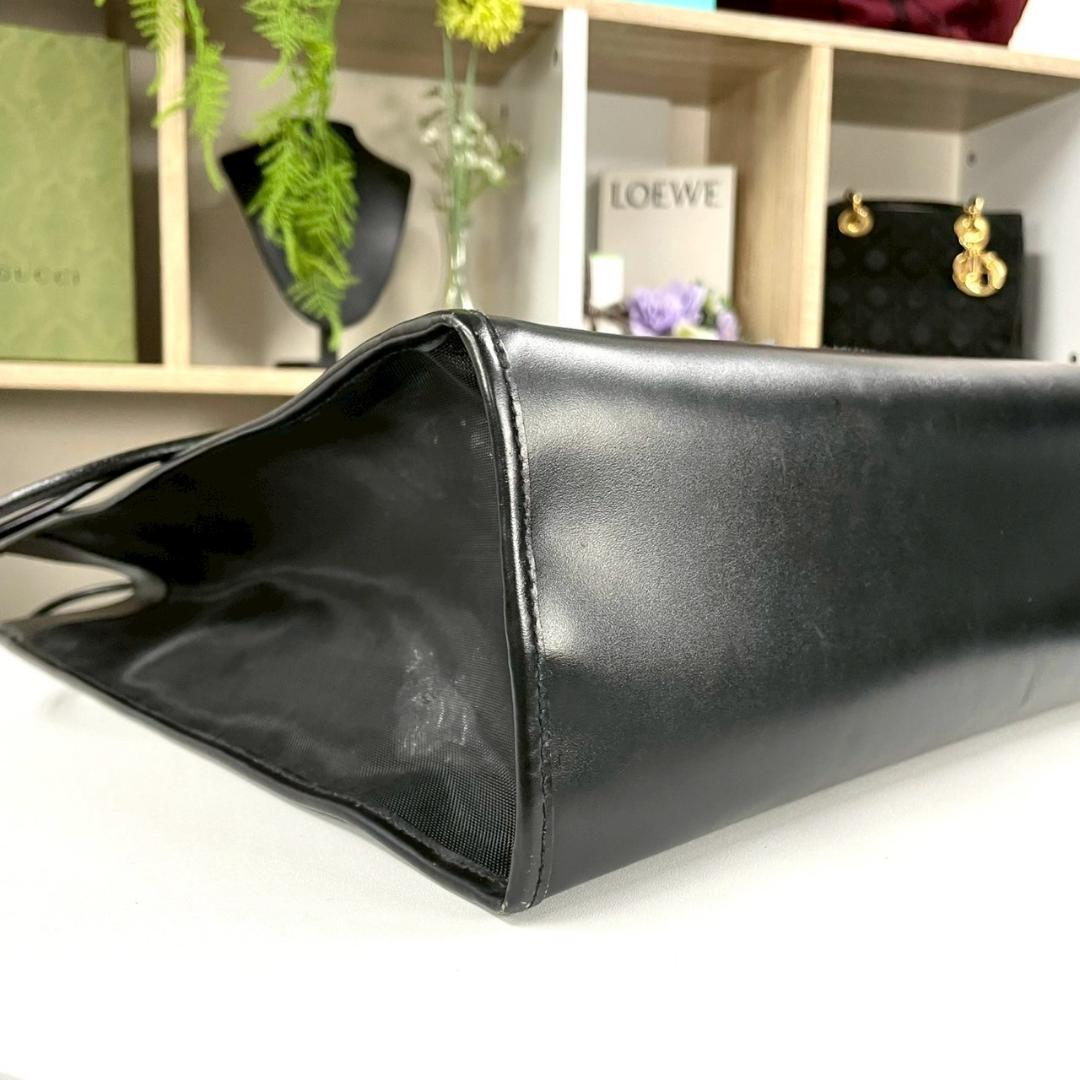 未着用 OLD FENDI ズッカ レザー メッシュ トートバッグ A4収納可