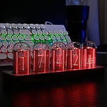 ClocTeck ニキシー管風置時計(Wi-Fi同期 ) サイバーパンク