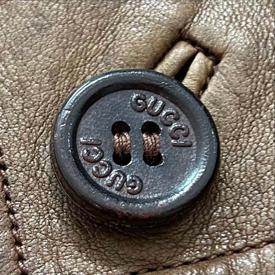 ヴィンテージGUCCI グッチ レザージャケット ブラウン ラムレザー