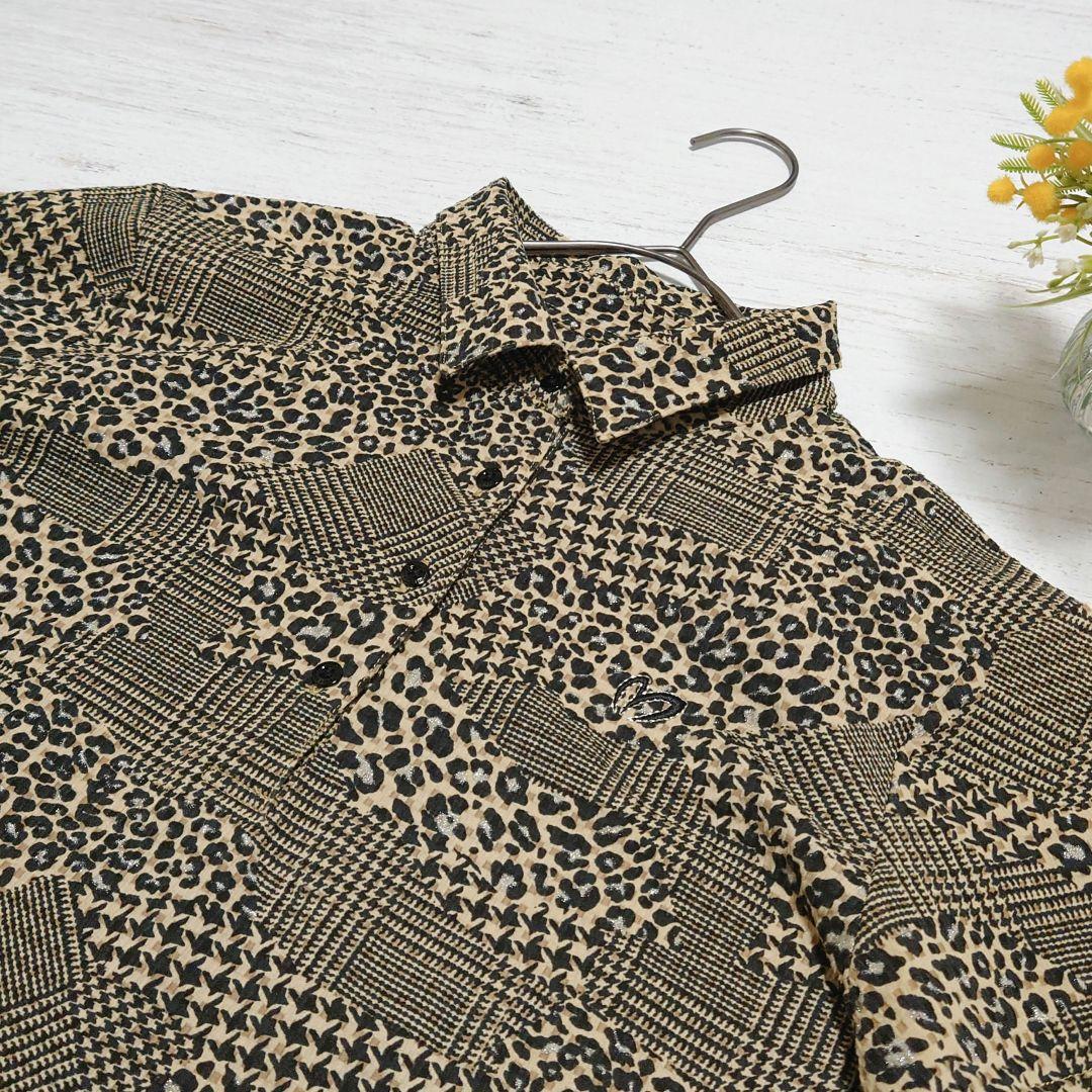 【極美品】マスターバニーエディション レオパード 千鳥格子 半袖 ポロシャツ L