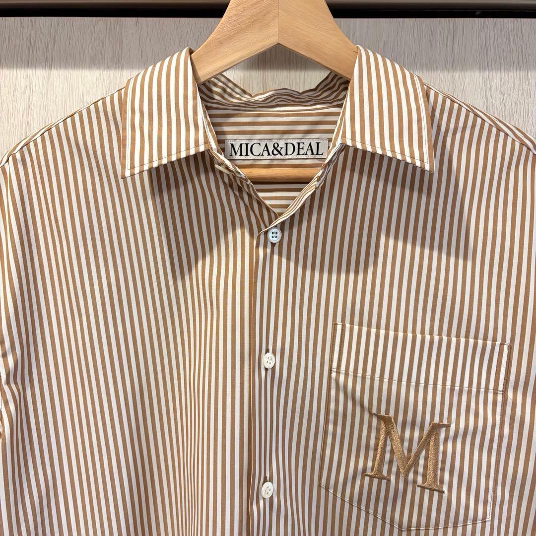 【美品】MICA&DEAL(マイカ＆ディール）ストライプ 柄シャツ 長袖