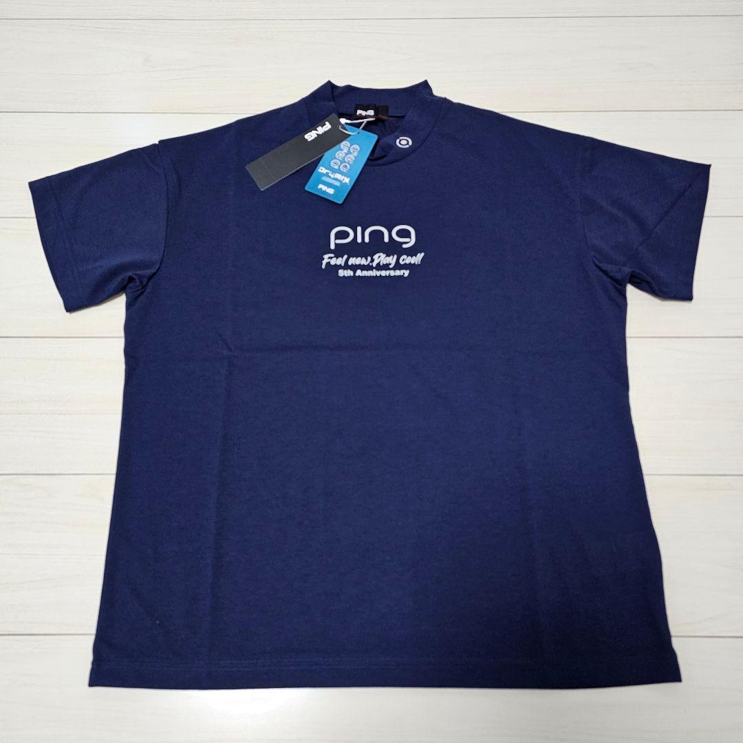 PING レディース【L】新品 セットアップ 上下セット ネイビー 半袖 ピン