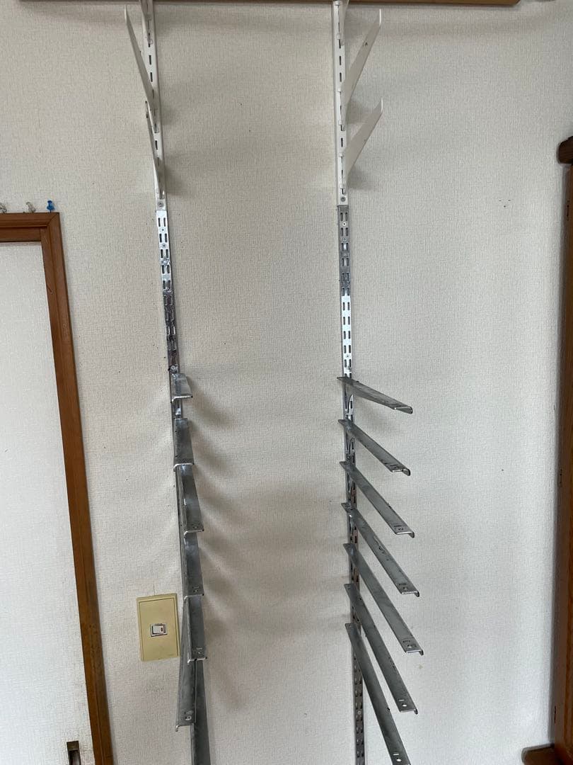 スチール製棚受け金具 7個セット 約35cm