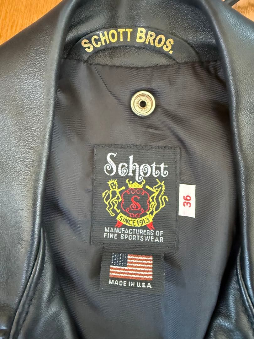 Schott 228US ラムレザー ダブルライダースジャケット