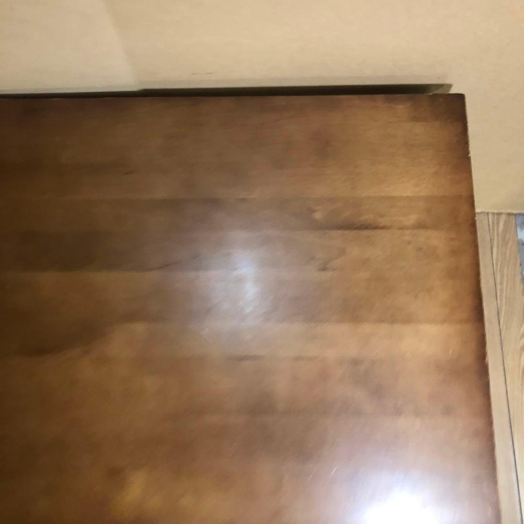 無印良品MUJI W900 バーチセンターテーブル引出し付き　※引出し一ヶ所傷有