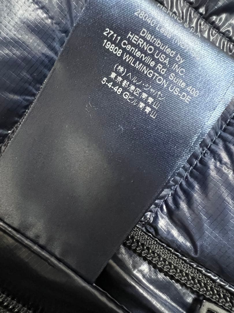 herno ヘルノ パッカブルウルトラライトダウンベスト ネイビー　48 Ｌ