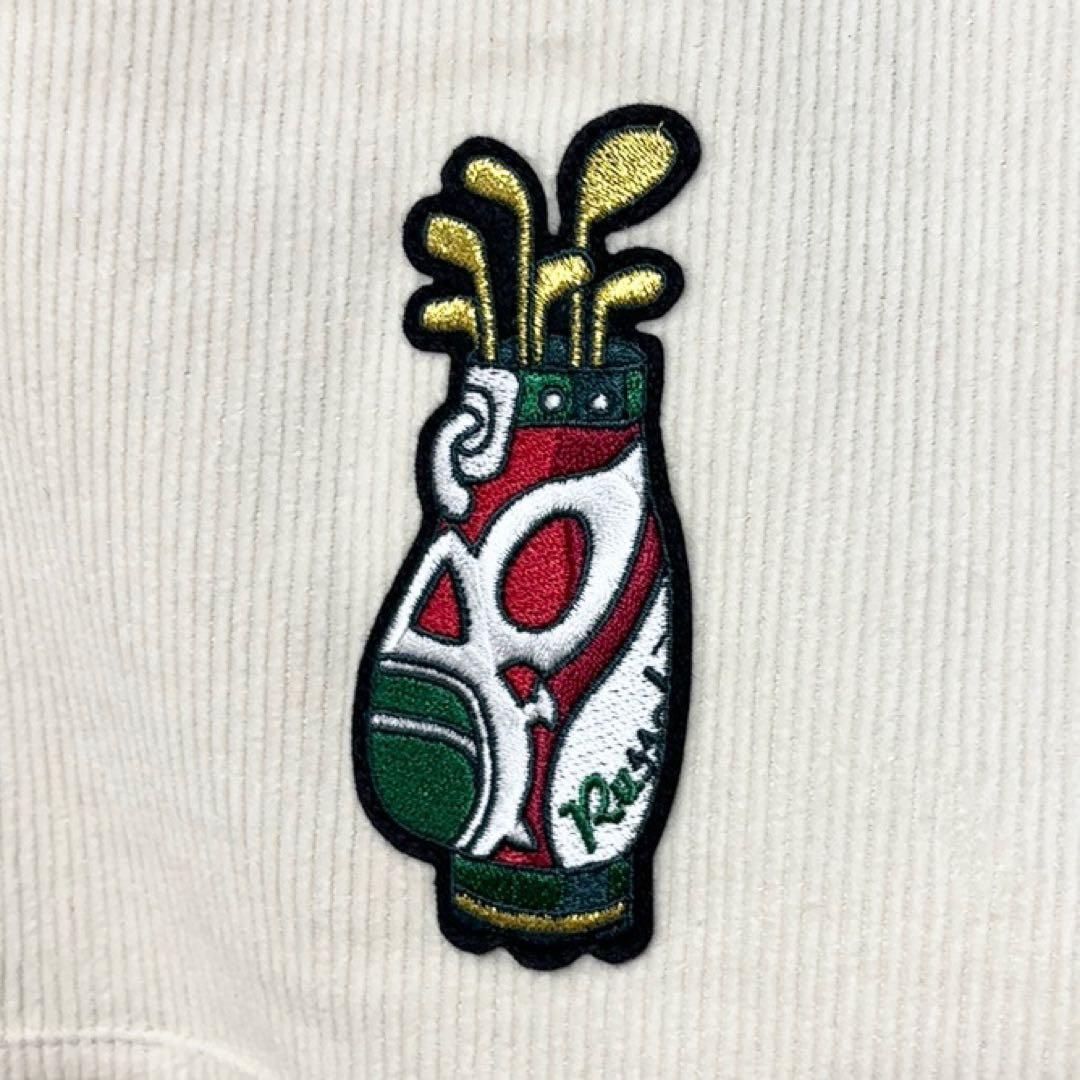 ラッセルノ ゴルフ キャディーバッグ コーデュロイ アノラック ホワイト 2XL