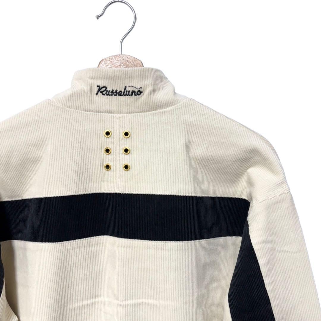 ラッセルノ ゴルフ キャディーバッグ コーデュロイ アノラック ホワイト 2XL