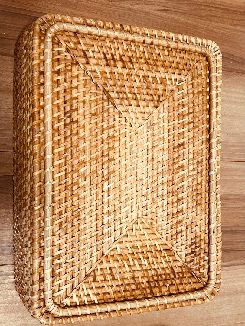 無印ら良品　重なるラタンバスケ4個セット
