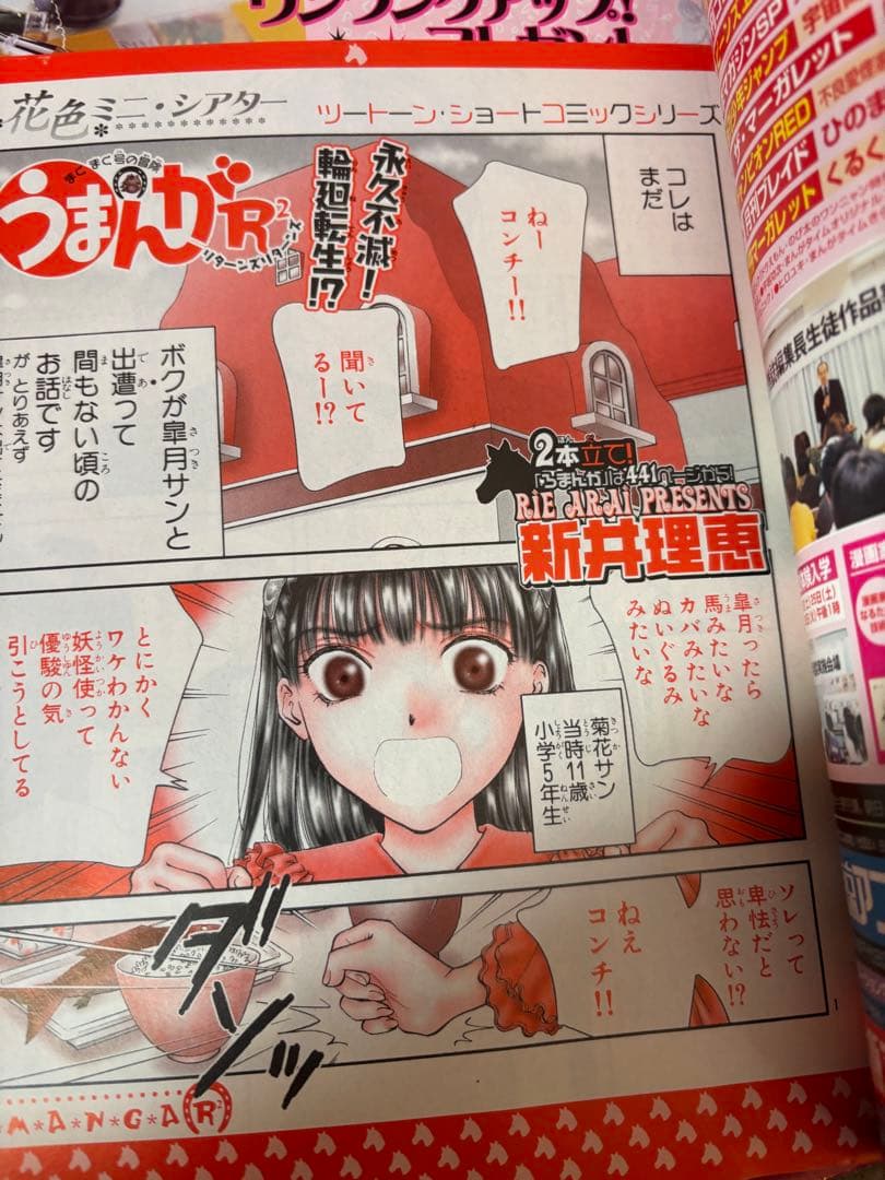 巻頭カラー さいとうちほブロンズの天使 萩尾望都シリーズ連載
