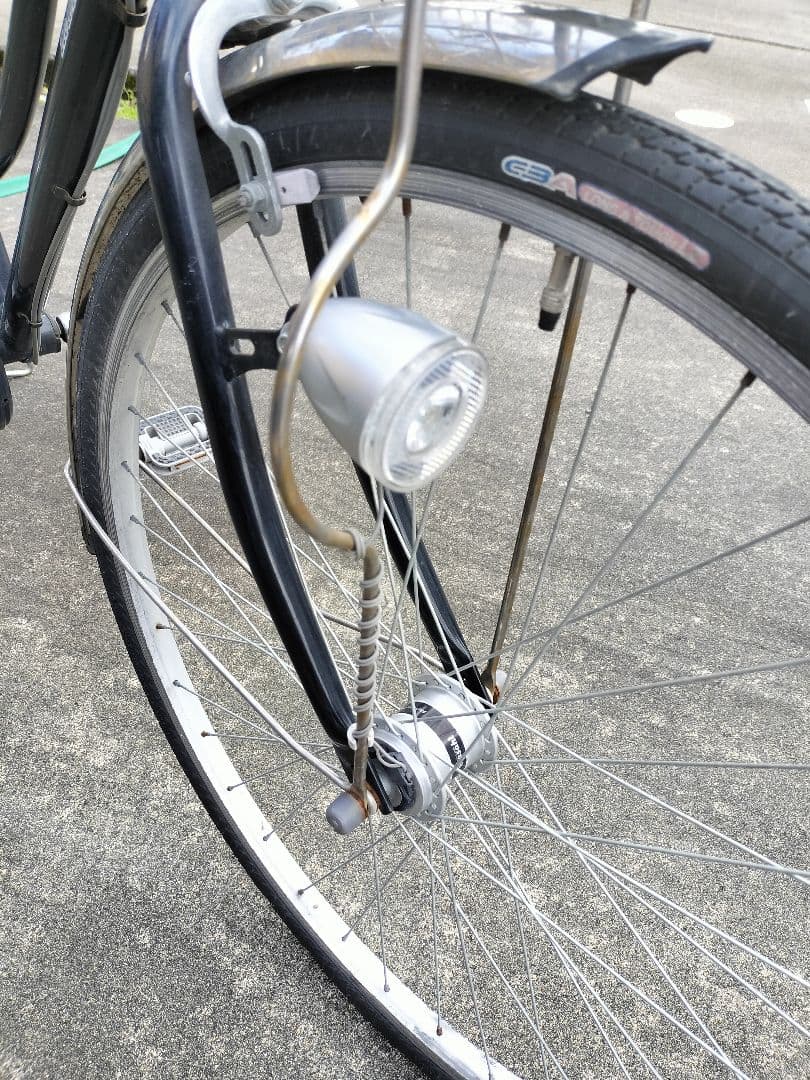 シティサイクル ブラック あさひトラッドラインW　通勤通学