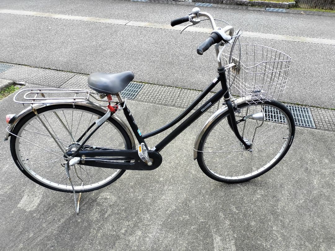 シティサイクル ブラック あさひトラッドラインW　通勤通学