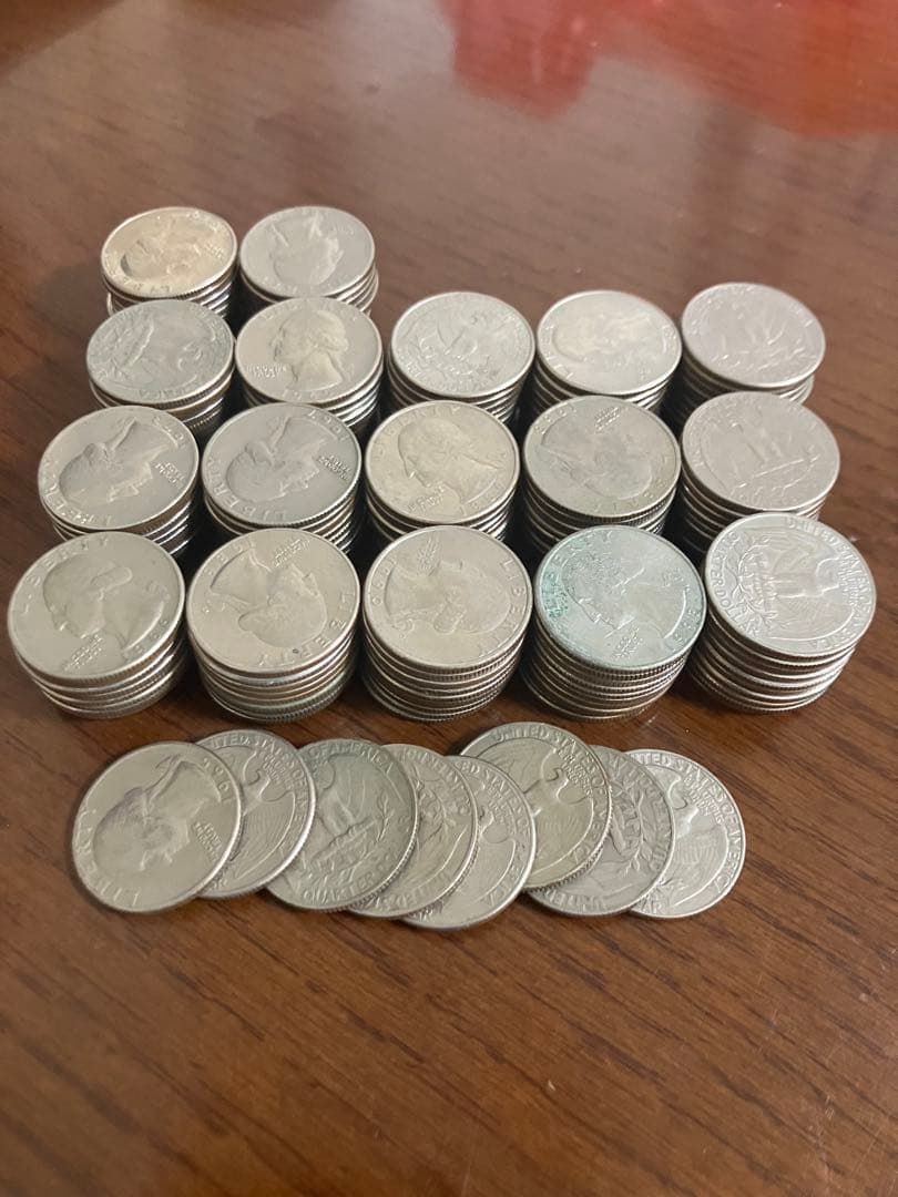 25ドル　クォーター176枚枚　アメリカドル　硬貨