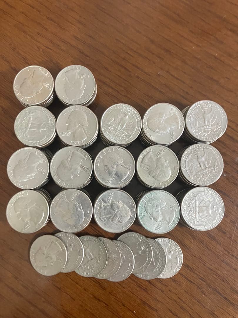 25ドル　クォーター176枚枚　アメリカドル　硬貨