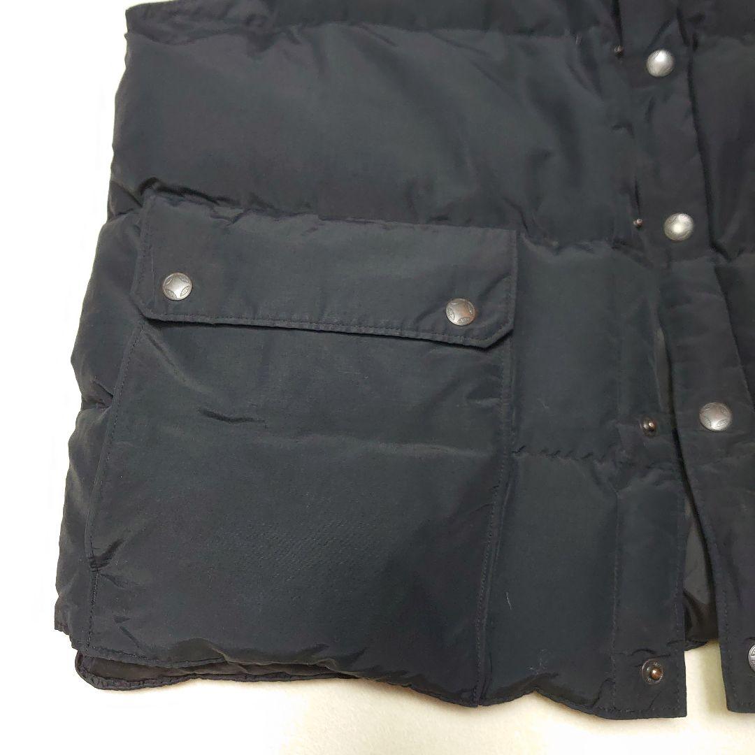90s RalphLauren　ダウンベスト　レザー切り替え XL ブラック