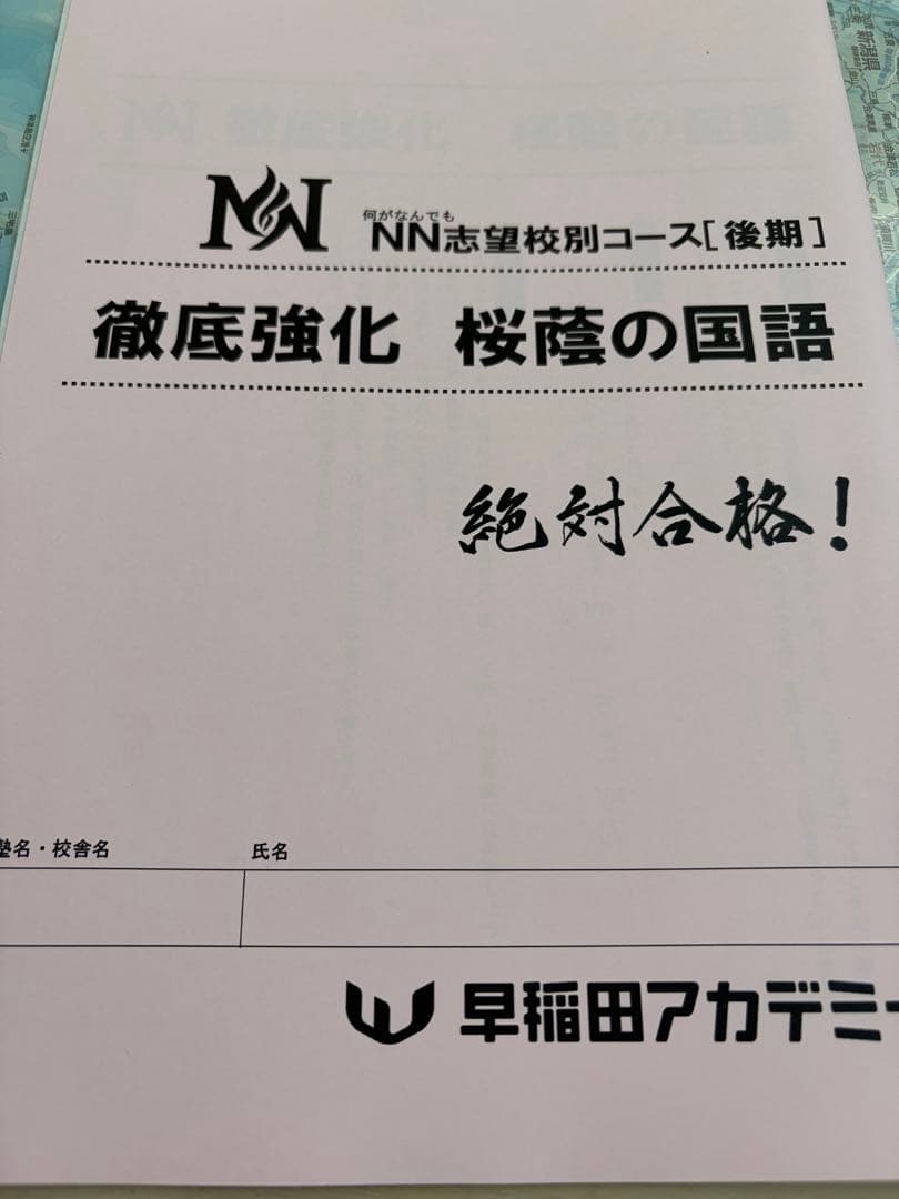 早稲田アカデミー NN桜蔭セット　2026最新