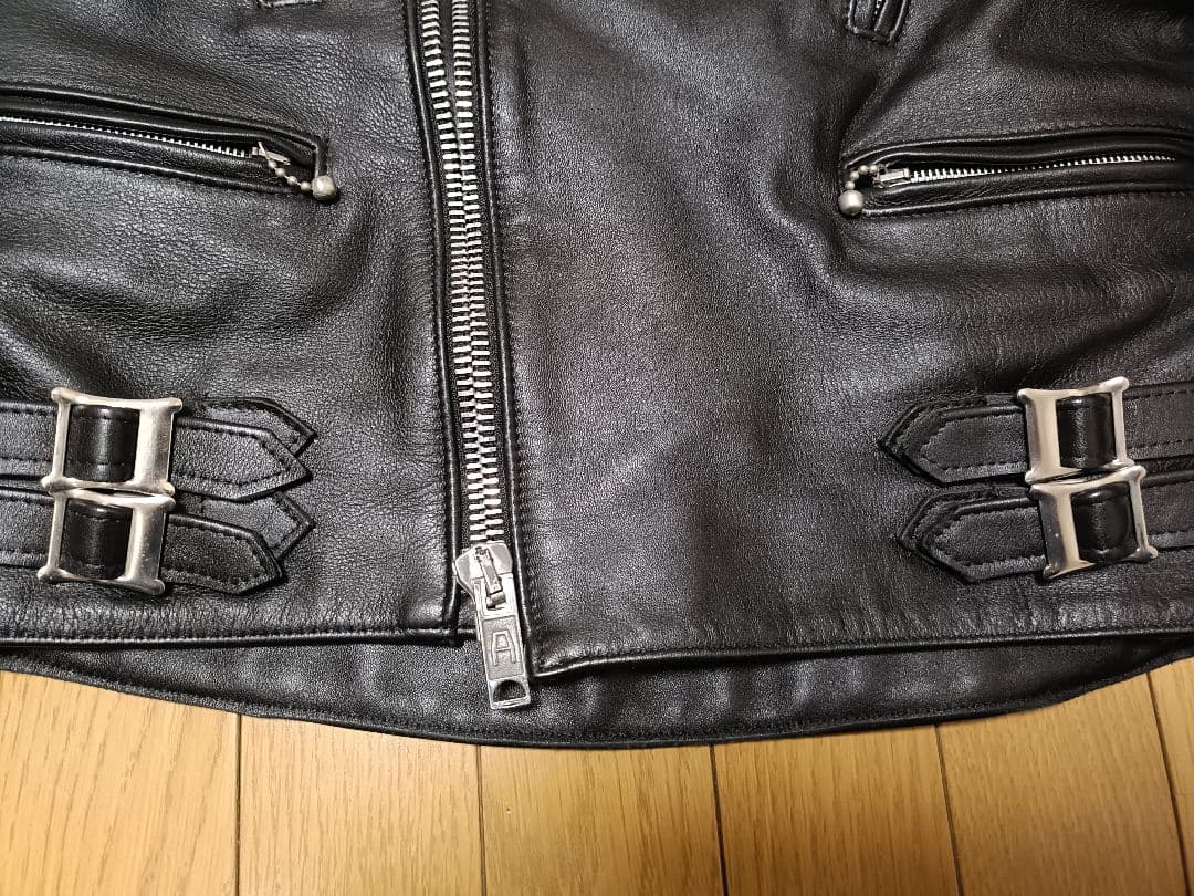666　ダブルライダース　ロンジャン　サイズ36　黒　英国製