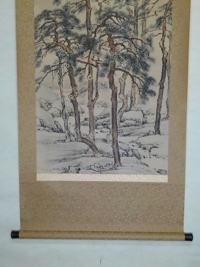 ♥掛軸　工芸　山本 梅逸　桐箱付き　掛け軸　骨董品