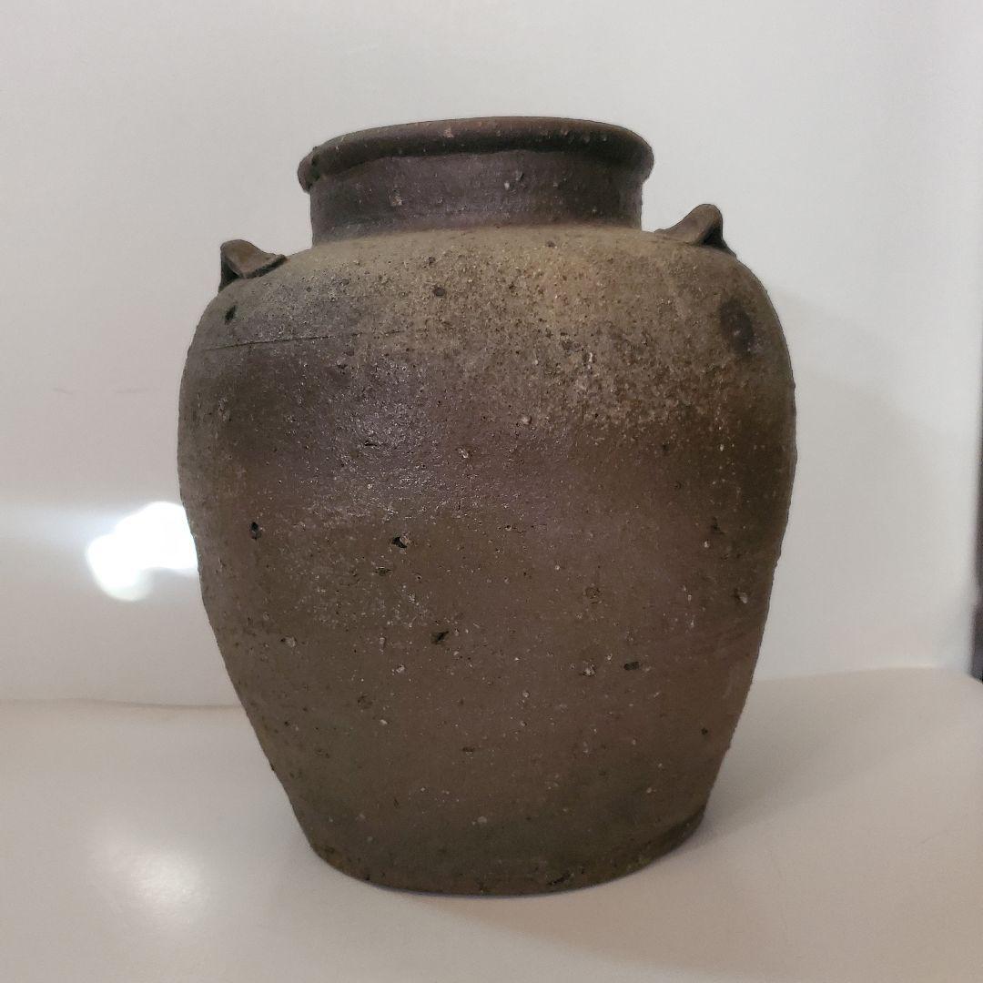 ３　古備前　三耳　自然釉　桃山時代　壺