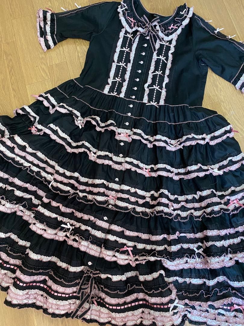 PINKHOUSE 2025年阪神限定ワンピース クロ×ピンク
