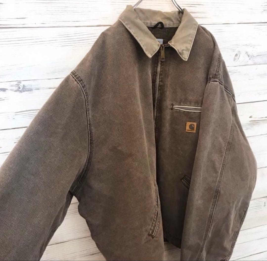 《USA製》カーハート carhartt☆ダックジャケット 4XL ブラウン