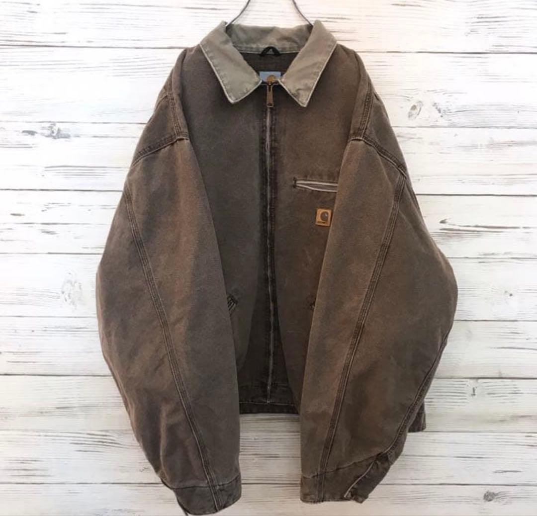《USA製》カーハート carhartt☆ダックジャケット 4XL ブラウン