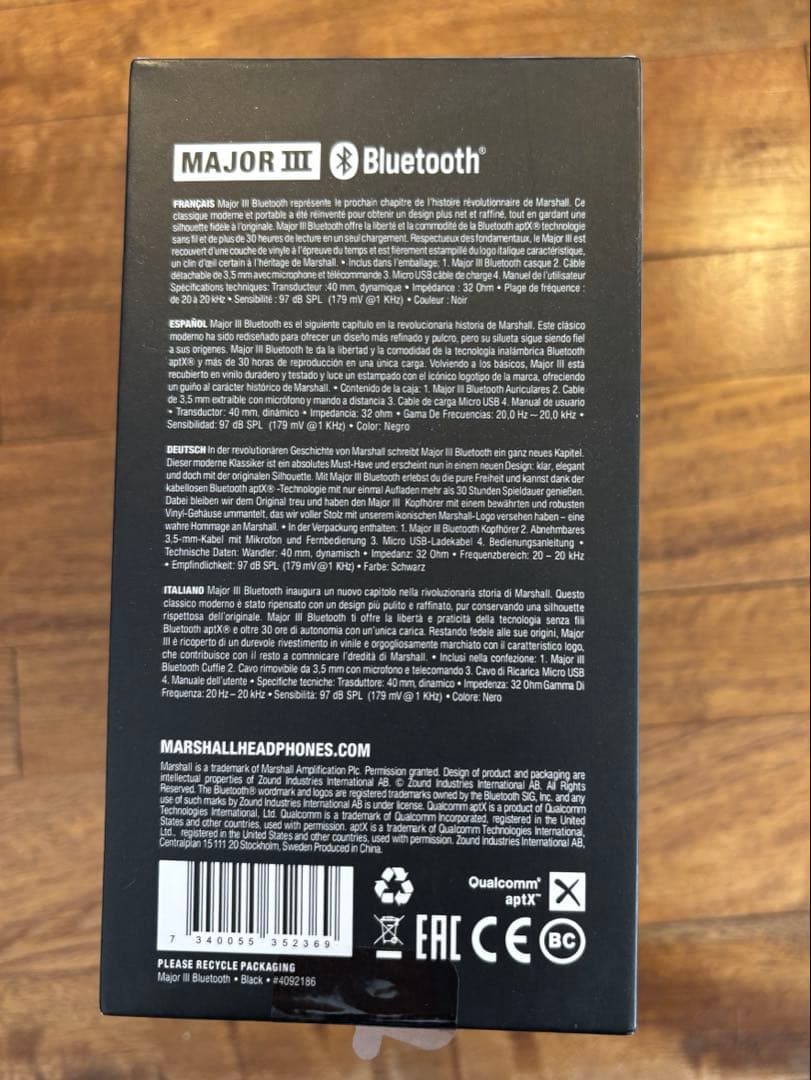 Marshall Major Ⅲ ワイヤレスヘッドホン