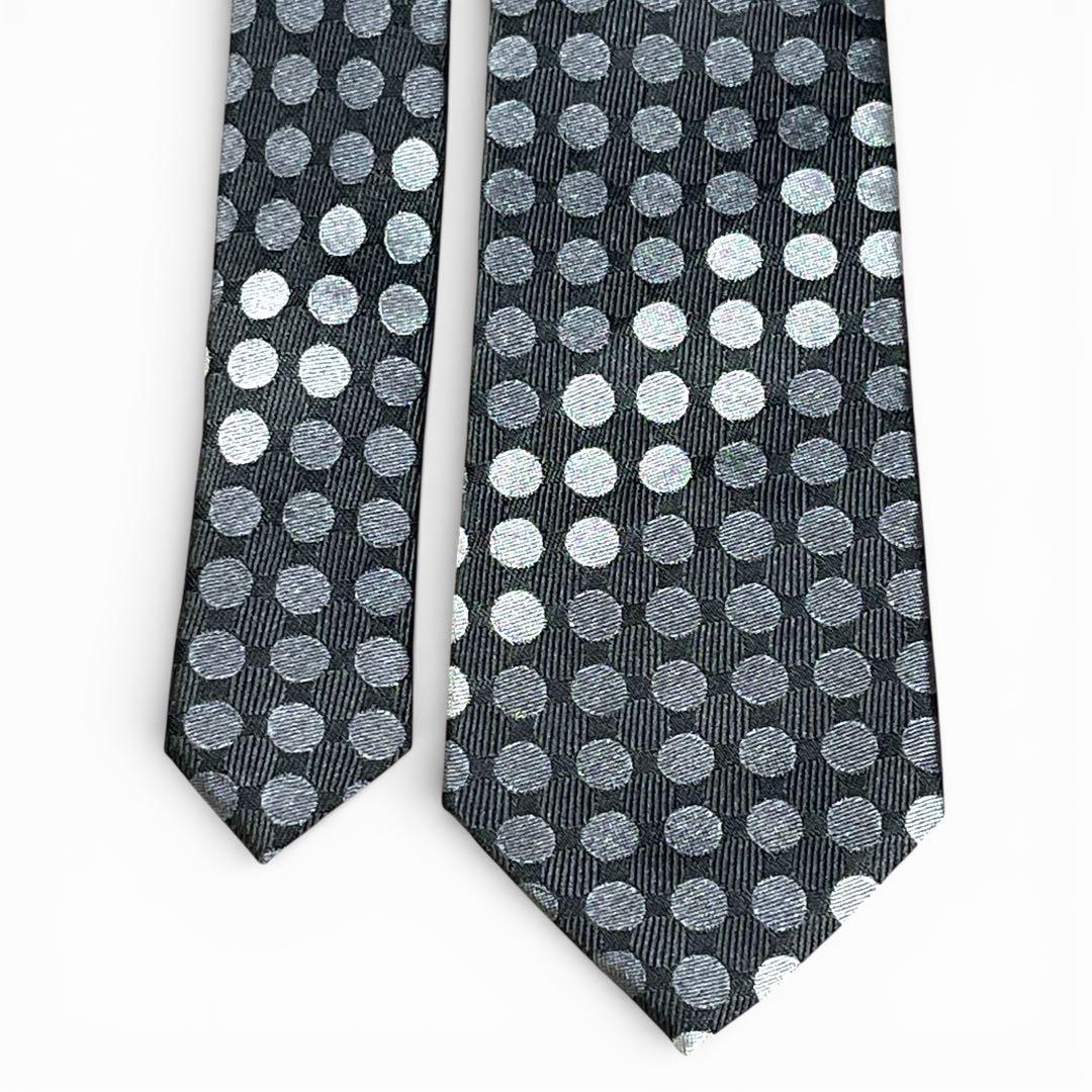 【わっぴー様】Paul Smith ネクタイ シルバー レジメンタル ドット