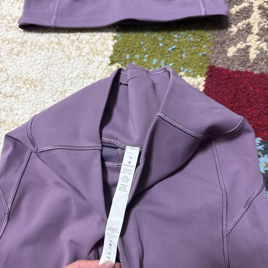 【美品】Lululemon セットアップ パープルサイズ4