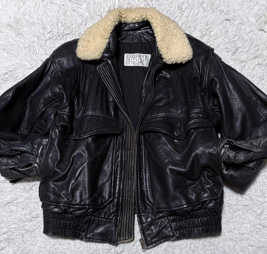 ジャケット・アウター 90s vintage flight jacket black y2k