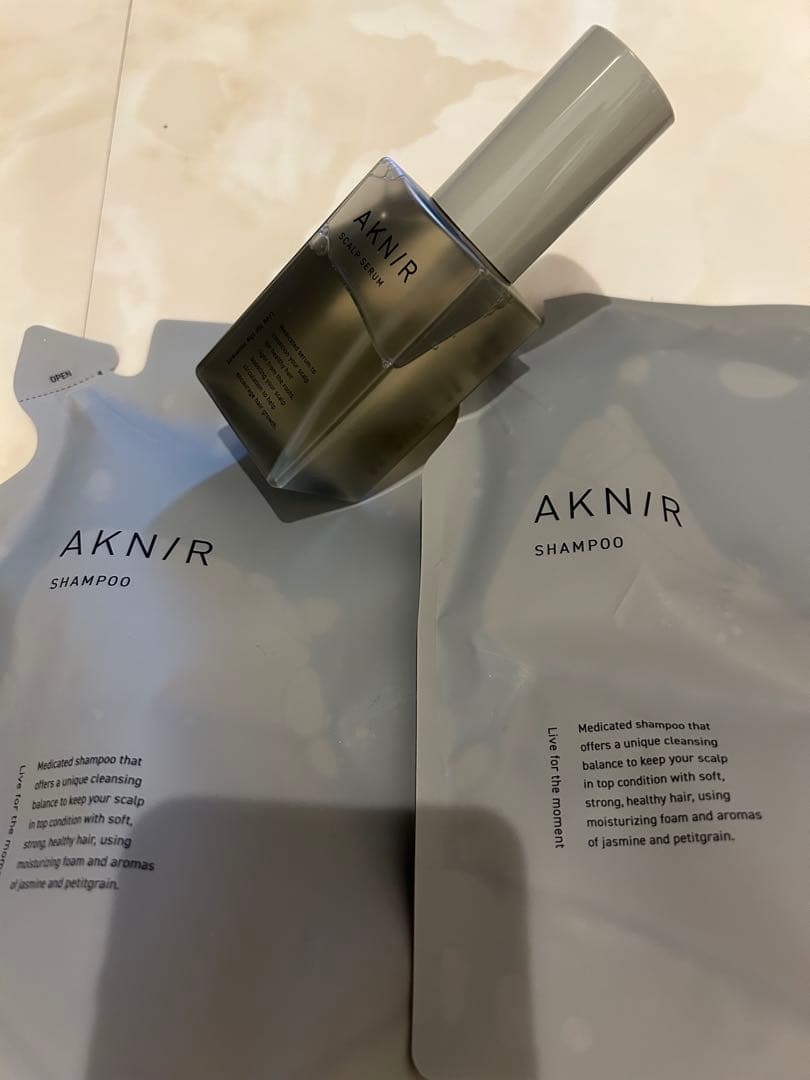 AKNIR シャンプー 詰め替え2本　ヘアスカルプセラムのセット
