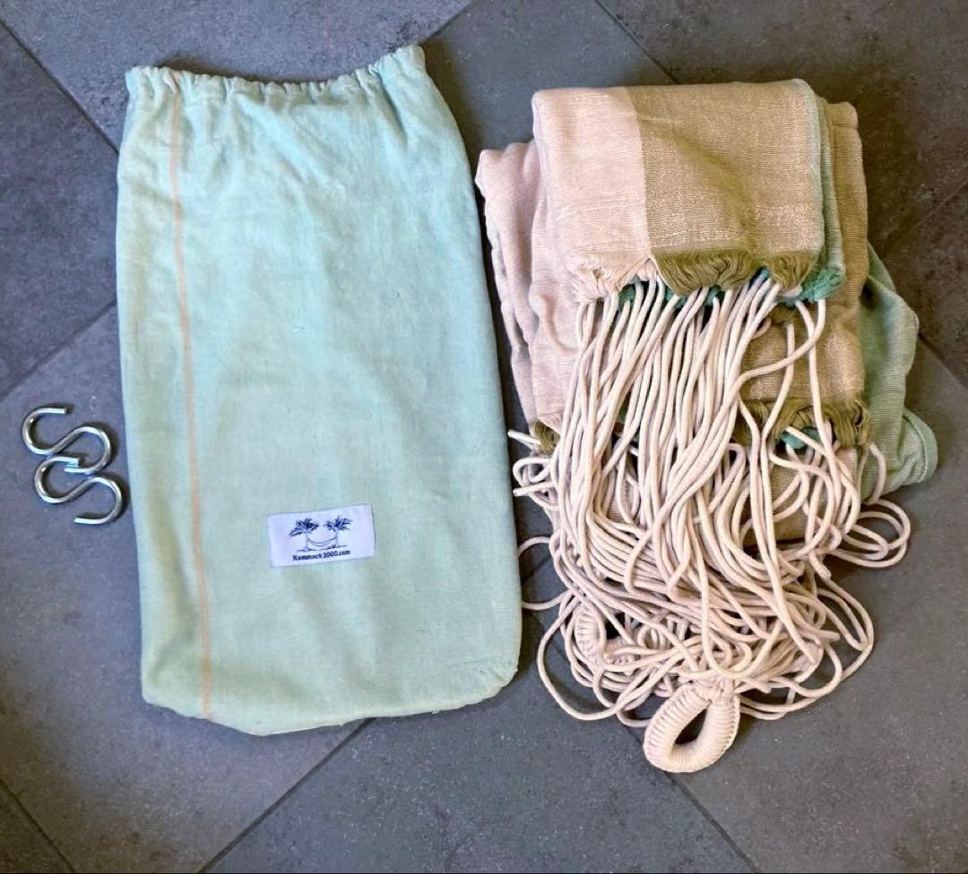 Hammock2000 ハンモック 綿製 フック付き